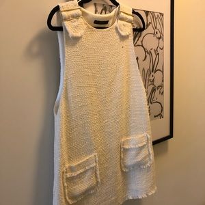 White Tweed Zara Dress